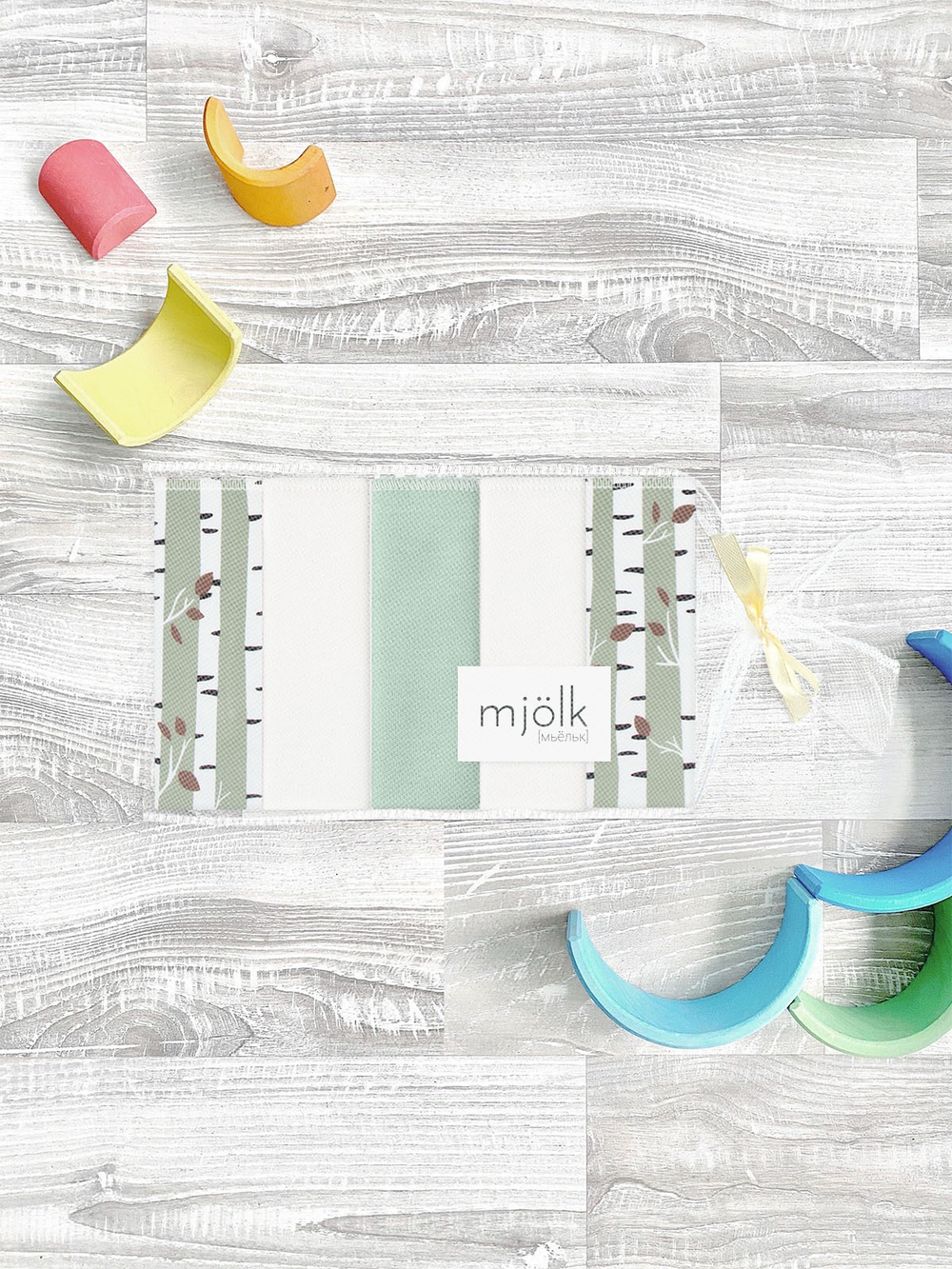 Набор платочков-слюнявчиков Mjolk Birch Trees (20см*20см)