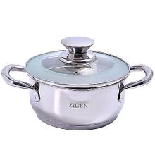 Кастрюля со сливом Zigen 602 нержавейка 2,3 л