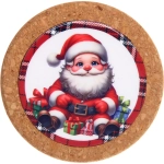 Подставка под кружку 10см «Дед Мороз и подарки»