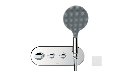 Bossini Apice термостат на 2 выхода, с двумя вентилями открыть-закрыть и регулировкой пропускной способности, душевая лейка Apice Ø 140 мм