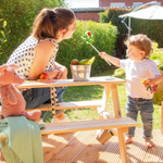 Dipriz Садовый комплект Микки из сосны: детский стол и две лавочки, 90х86х50 см, в натуральной отделке