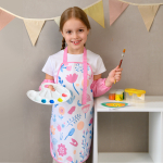 Фартук для творчества с застёжкой фастекс. Цветочный принт