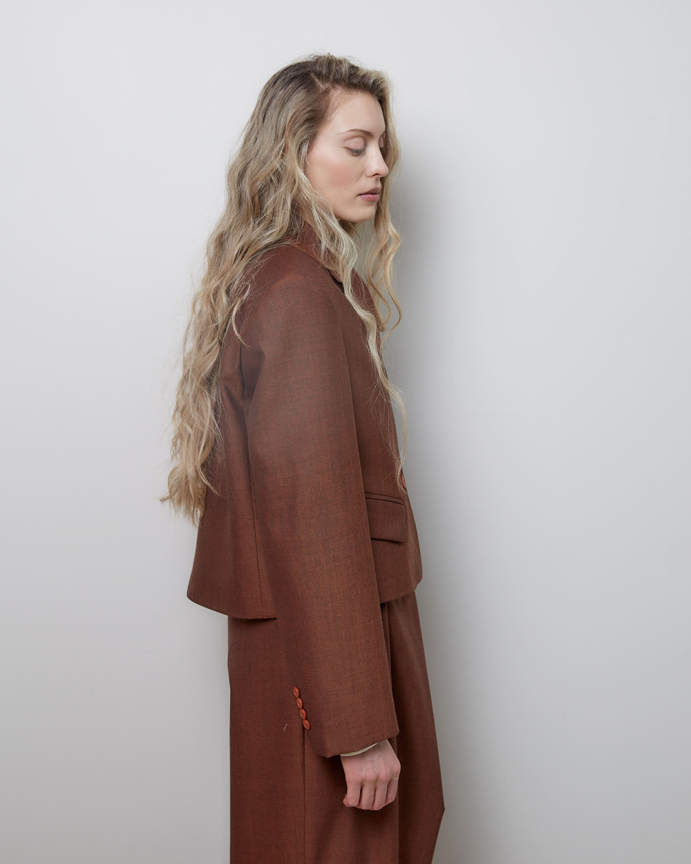 Жакет двубортный из шерсти Вивьен Вествуд корица