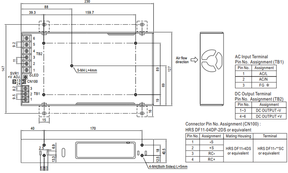 Преобразователь AC-DC сетевой Mean Well RSP-500-12