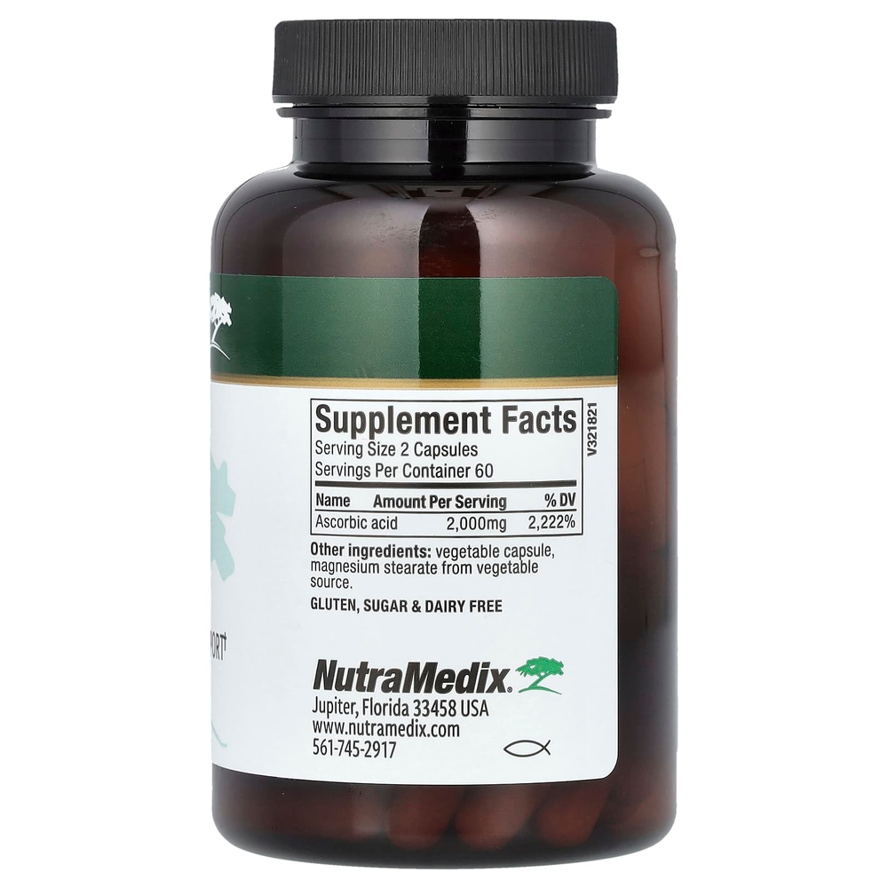 NutraMedix, Витамин C, 1000 мг, 120 растительных капсул