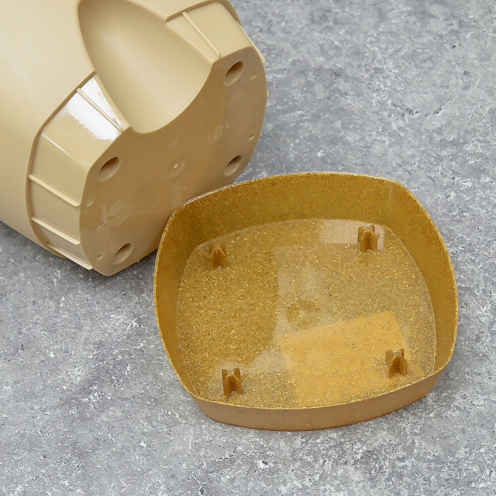 Горшок цветочный Wood 4л D200мм с прикорневым поливом, молочный шоколад/бук