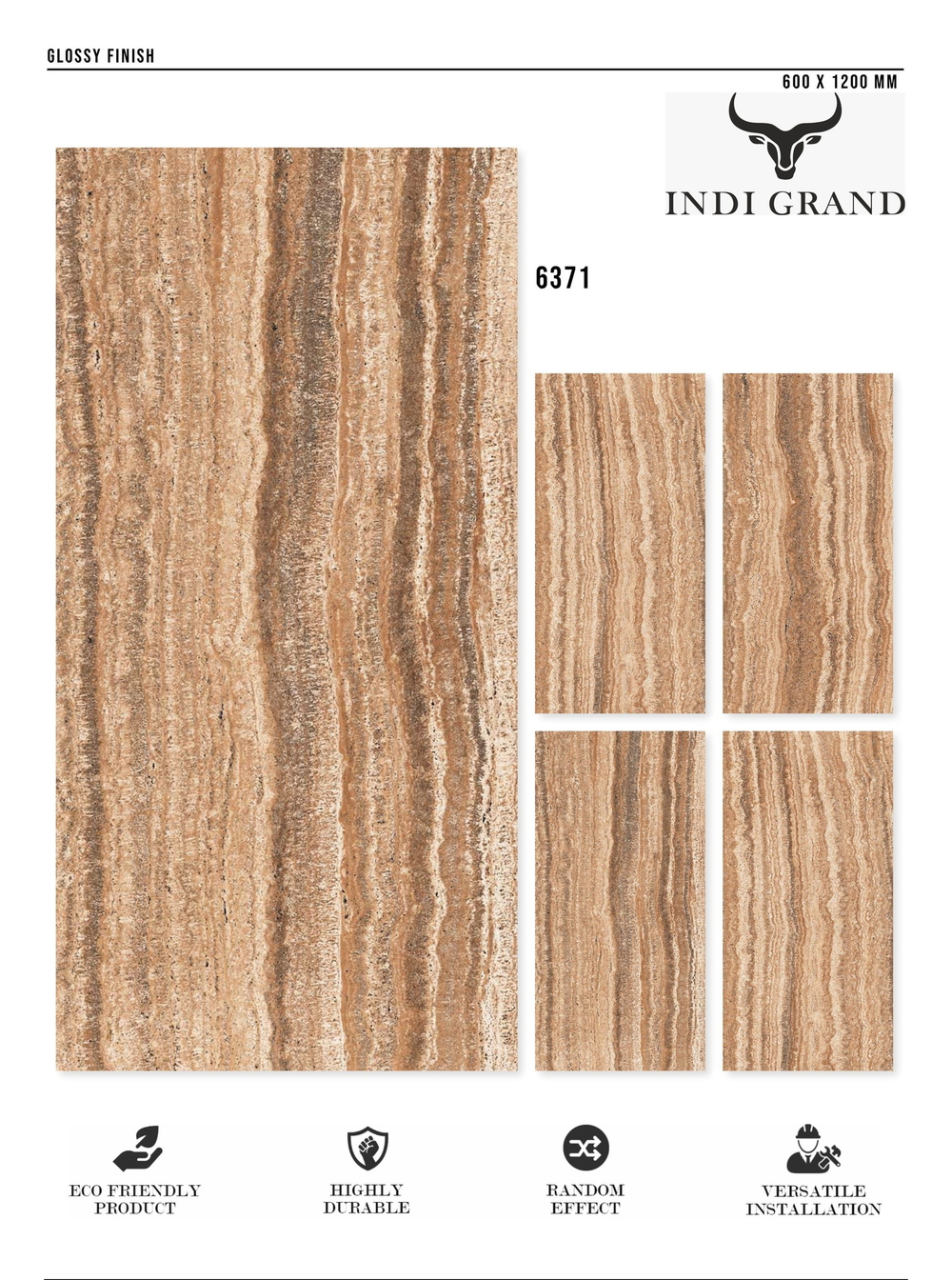 Керамогранит glossy №4 , 60х120, 6371