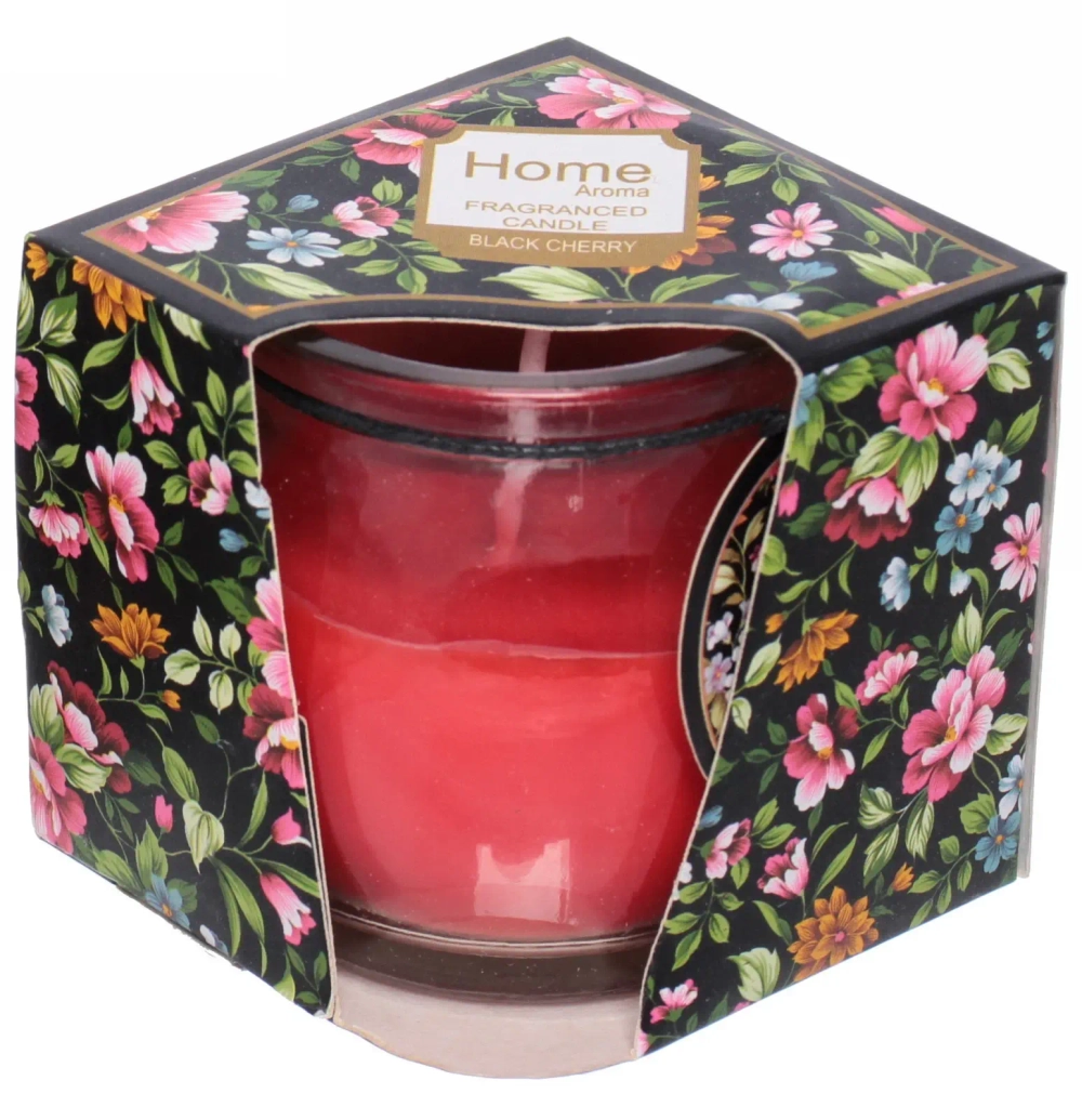 Свеча «Russian Style» 5*5,5см в подсвечнике с крышкой, в коробке, микс 6 цветов HK1004-6