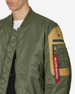 Undercover Фрагмент Дизайна X Alpha Industries Nylon Ma-1 Куртка Цвета Хаки