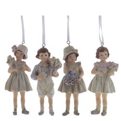 GAEM Изделие декоративное подвесное "Девочка/Мальчик", L5 W4 H11 см, 4в.