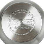 Кастрюля нерж, 3.9 л, с крыш, Daniks, Классика, SD-20, индукц