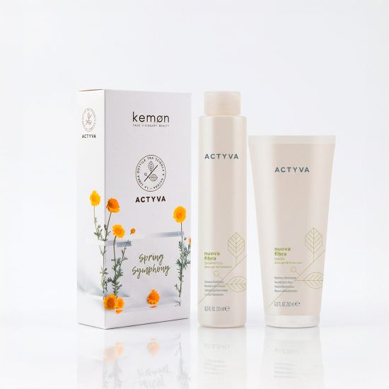 Kemon Подарочный набор "Восстановление волос": Шампунь (250 мл)+Маска (200 мл) Actyva Nuova Fibra Beauty