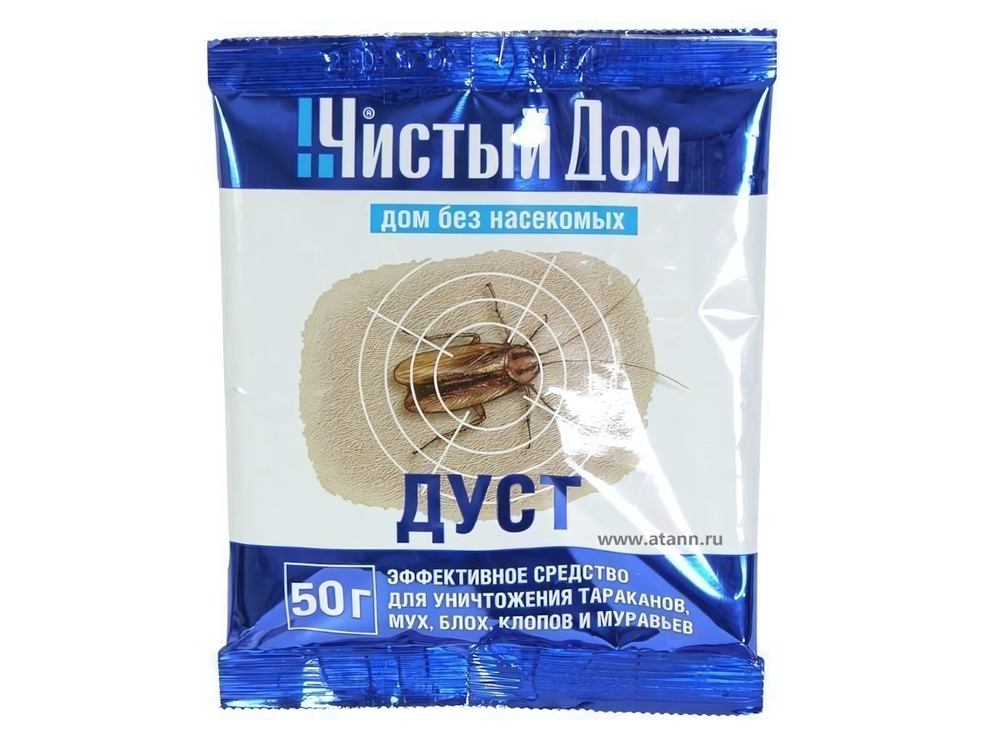 Дуст инсектицидный от тараканов,блох,клопов,мурав 50г