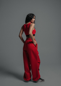 Бельевой комплект красный: шорты+ топ