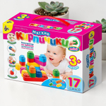 Конструктор Мягкие кирпичики, 17 деталей