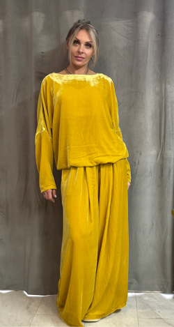 Палаццо /бархат /50% шелк /50% хб