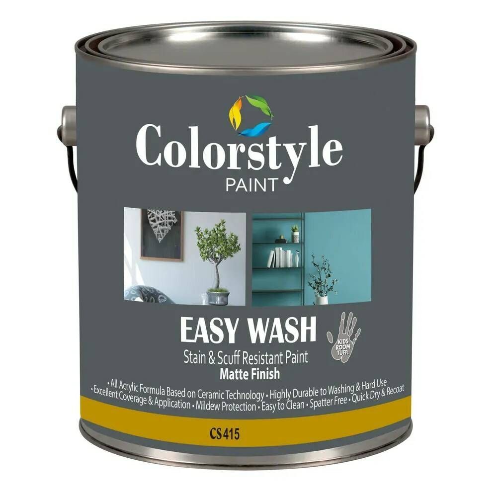 CS415 COLORSTYLE EASY WASH STAIN &amp; SCUFF RESISTANT PAINT MATTE FINISH. Антивандальная матовая краска с повышенной износоустойчивостью.