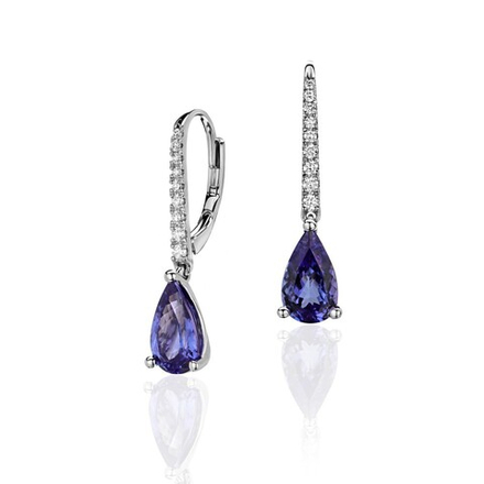 Серьги с бриллиантом  из белого золота JA-S-713600-3