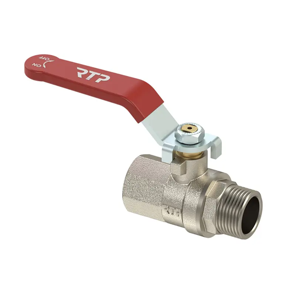 Кран шар латунный 3/4" вн/нар PN25 ручка рычаг (25353)