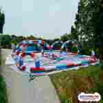 Надувная трасса «Весёлые виражи» для гонок, 15×15×3 м