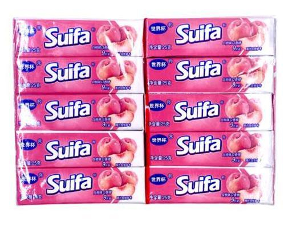 Жевательная резинка SUIFA с начинкой ПЕРСИК 25гр