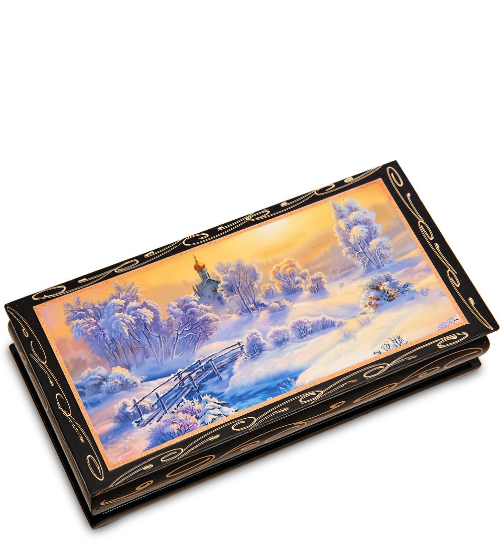 ШК-11/55-I Шкатулка-купюрница в технике декупаж (8х17х4)