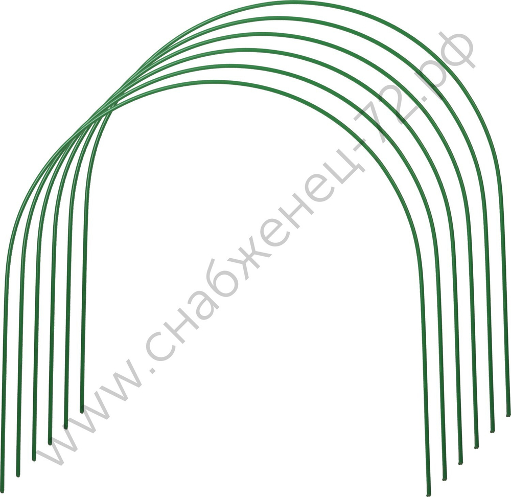 GRINDA 2.0 м, стальные, покрытие ПВХ, 6 шт, дуги для парника (422309-100-070)