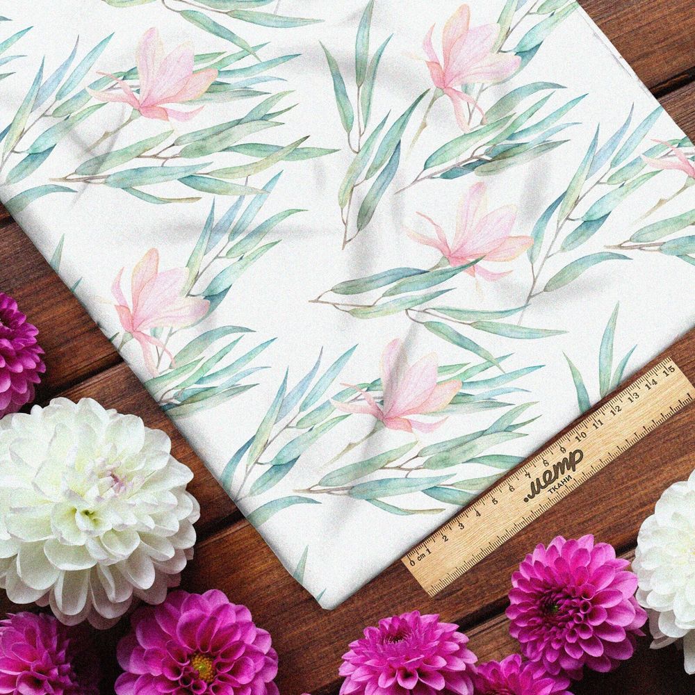 Ткань мембрана драматический цветочный штрих