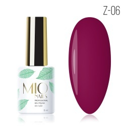 Гель-лак MIO NAILS Z-06. Малиновый сок, 8мл.