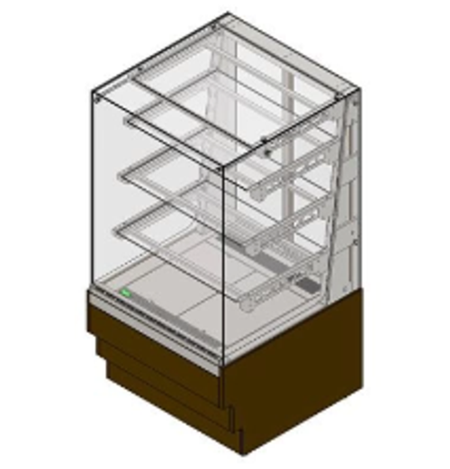 Витрина кондитерская холодильная REFETTORIO Crystal RKC20A-MV, 3 полки