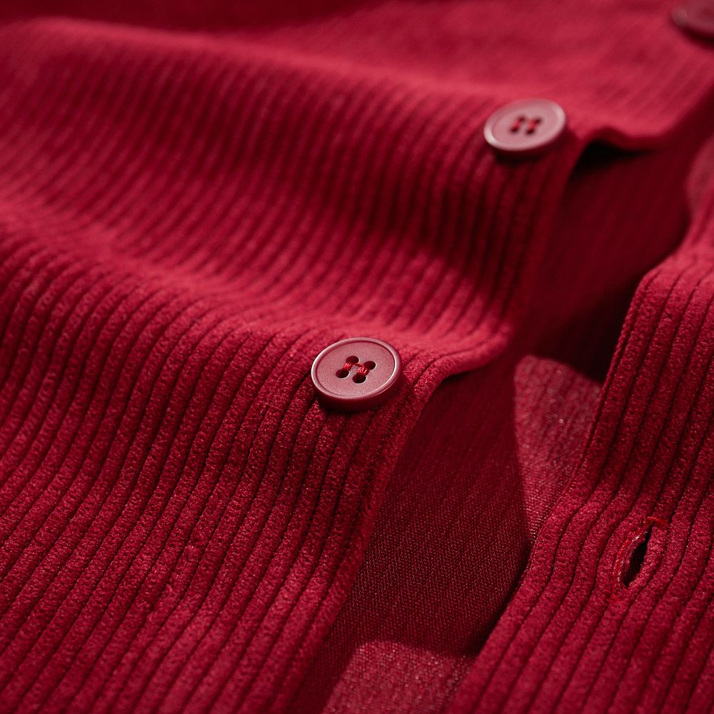 Рубашка YMKASHIX Velvet Button Det Бордовый-Горчичная