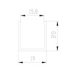 СТАНДАРТ П-образный профиль (5,40 м) шампань матовая (AL) (AS0460) Aristo