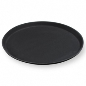 Поднос прорез. d=27 см. черный MG (45815)