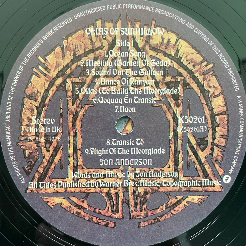 Jon Anderson ‎– Olias Of Sunhillow (Англия 1976г.)