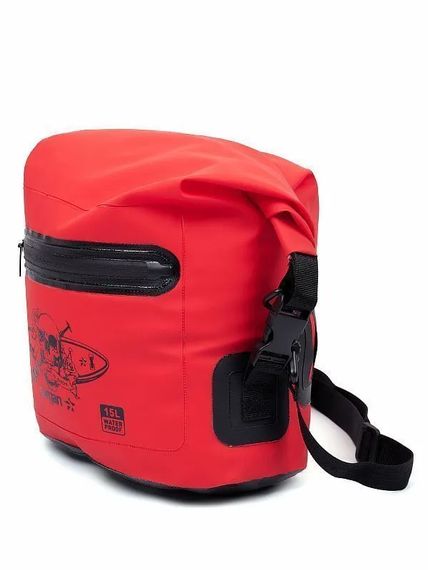 Гермосумка через плечо Sargan Скелетон-САП/Пляжка с доп.карманом 15 л красный