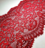Кружево эластичное тёмно-красное с ресничками К134