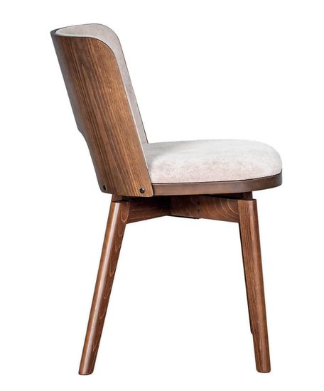 Стул Lucca-F-SW вращающийся Бежевый / Американский орех / массив Бука