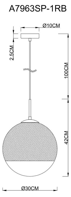 Подвесной светильник Arte Lamp A7963SP-1RB