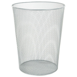 Корзина для бумаг, 9 л, металлическая, серебристая, BRAUBERG "Germanium"