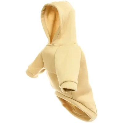 Кофта - толстовка для мелких пород собак «BRO Style», цвет молочный, р M (на флисе)