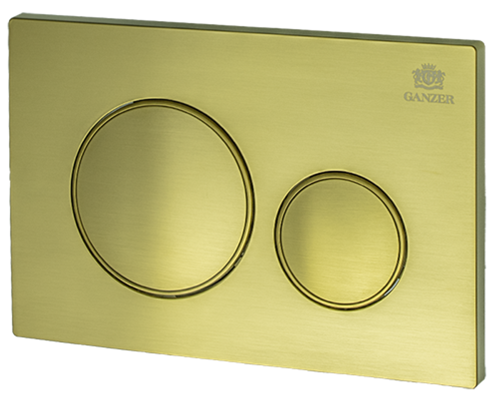 Кнопка для инсталляции СМАРТ,  с КРУГ. клав. (Мат. Золото)  GANZER  (24/1шт)