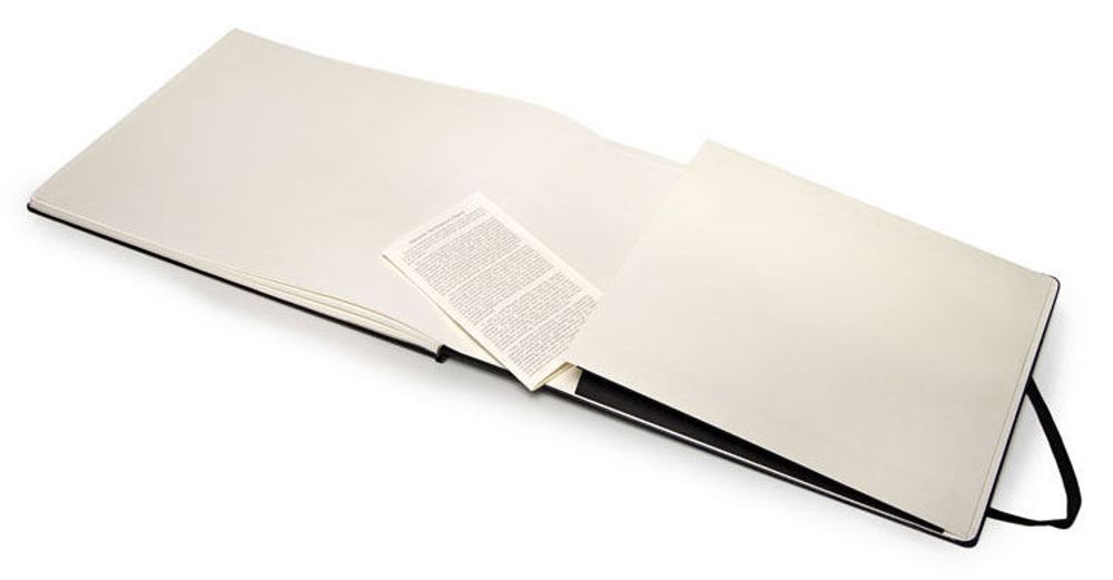 Блокнот для акварели Moleskine Classic Large 130х210мм 72стр твердая обложка черный (ARTMM804)