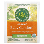 Traditional Medicinals, Organic Belly Comfort®, перечная мята, без кофеина, 16 упакованных чайных пакетиков, 28 г (0,99 унции)