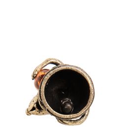 AM-1013 Фигурка «Колокольчик-Крысик» (латунь, янтарь)