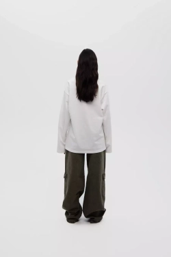 Лонгслив (S-BLUE) White