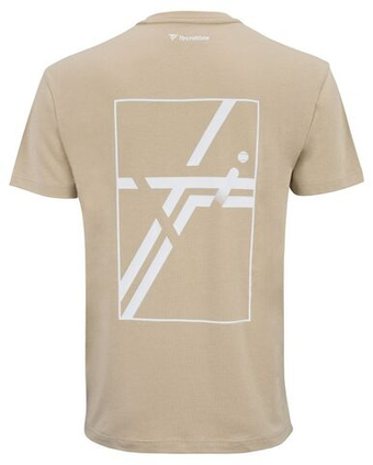 Мужская теннисная футболка Tecnifibre Graphic 2025 - sand