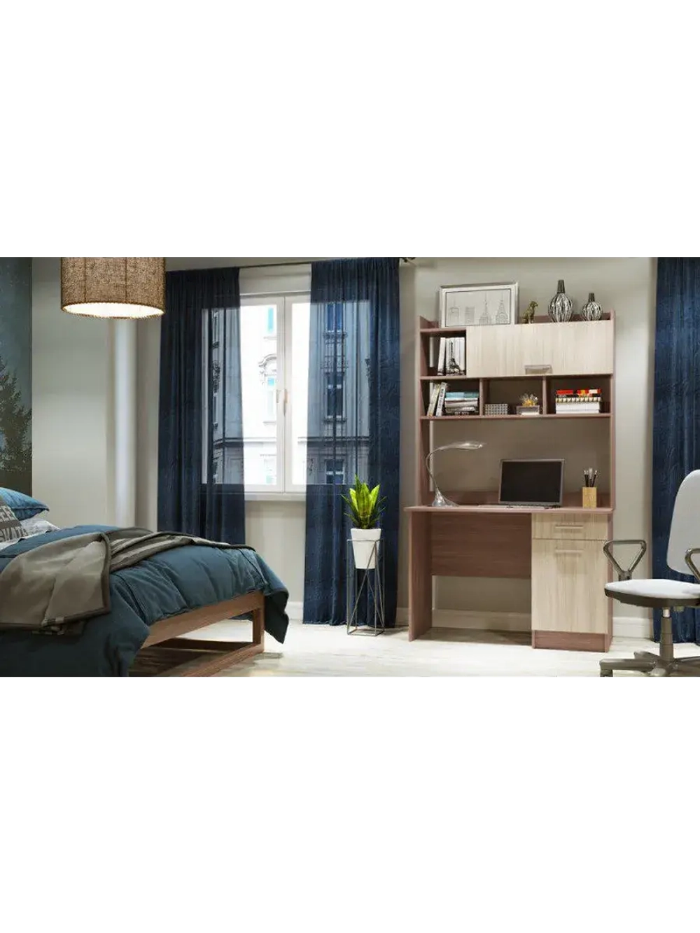 Стол компьютерный Ясень Шимо 111,8х57х188,2 см