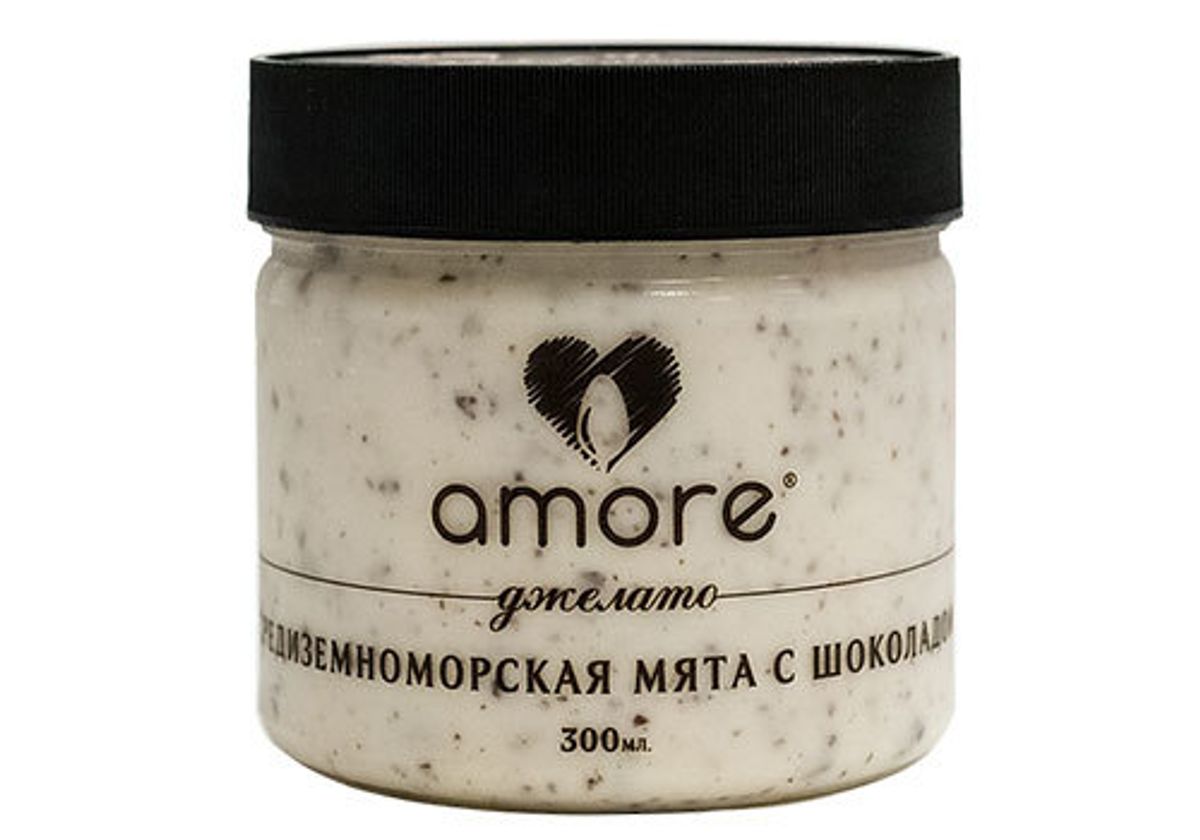 Мороженое AMORE средиземноморская мята с шоколадом, 300мл