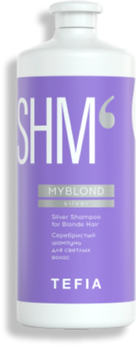 Серебристый шампунь для светлых волос Myblond Tefia Silver Shampoo for Blonde Hair, 1000 мл
