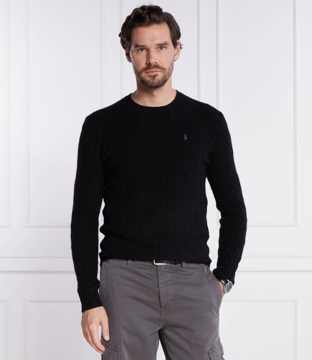 Хлопковый свитер POLO RALPH LAUREN - черный(710876762)